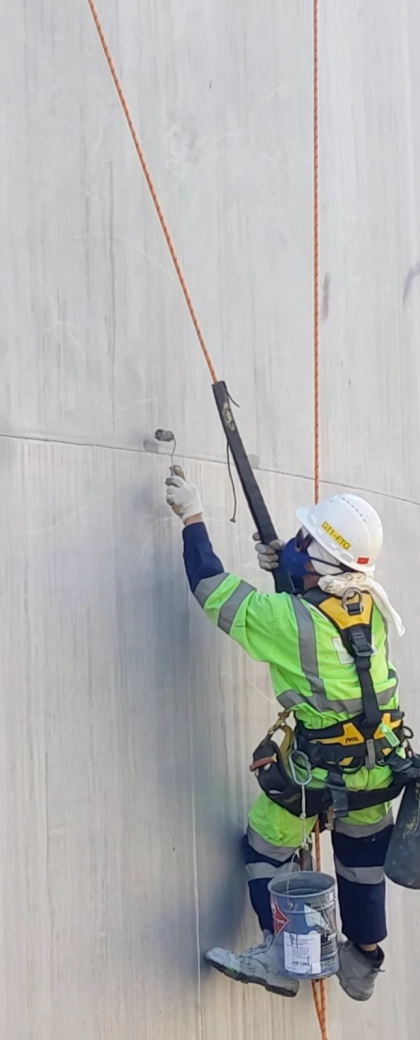 Commercial roof coating application