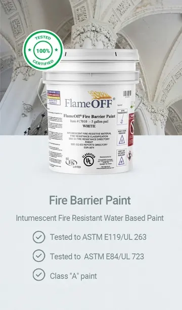 FlameOFF Intumescent Fire Barrier Paint 5 gallon pail for steel